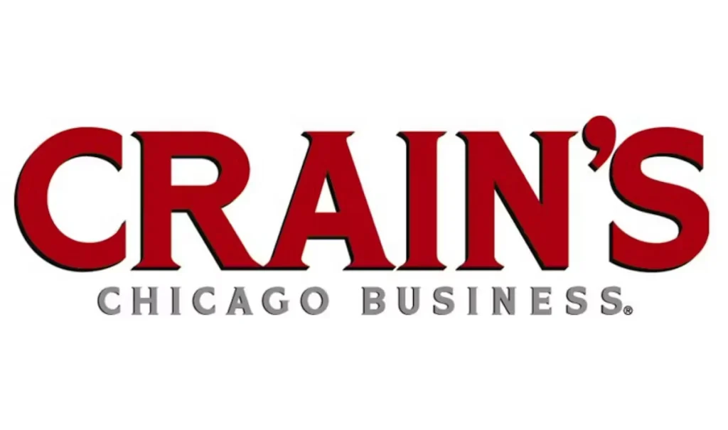 Crain’s Chicago Business logo with large red “CRAIN’S” text above smaller gray “CHICAGO BUSINESS” on a white background.